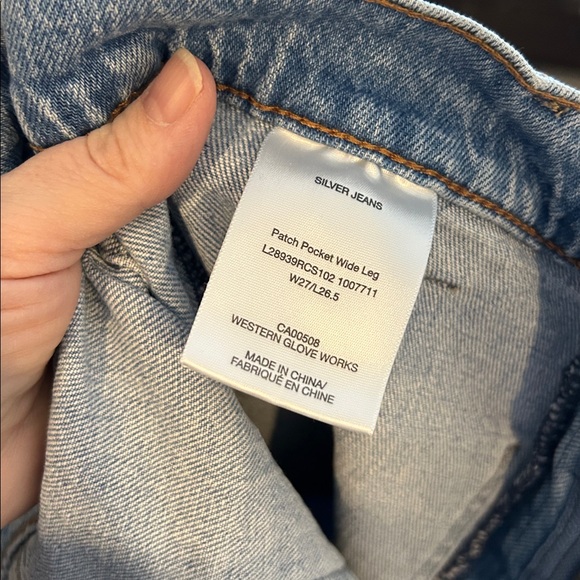 Silver jeans co Patch Pocket Wide Leg Women’s Jeans lightwash Size 27 - Picture 9 of 14